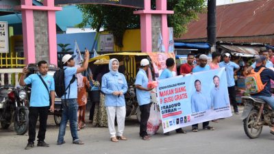 RJSY Sosialisasi Program Makan Siang, Susu Gratis Serta Pembagian Souvernir (Mancis) Kepada Masyarakat