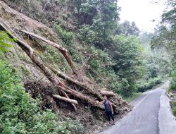 Jalan Lintas Langkat-Tanah Karo Longsor Timbun Setengah Badan Jalan, Ketua SMSI: Pemprovsu Diminta Turun Tangan