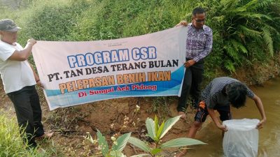 Peduli Lingkungan, PT TAN Lepas 2000 Benih Ikan di Aliran Sungai Aek Pidong