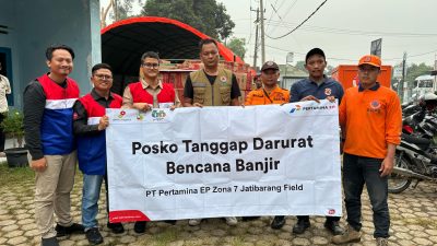 Aksi Peduli, PT Pertamina EP Jatibarang Field Serahkan Bantuan Bagi Warga Terdampak Banjir