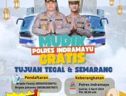 Polres Indramayu Adakan  Mudik Gratis Idul Fitri 1445 H Untuk Masyarakat 