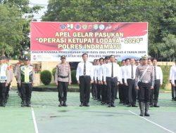 Polres Indramayu Laksanakan Apel Gelar Pasukan Operasi Ketupat Lodaya 2024