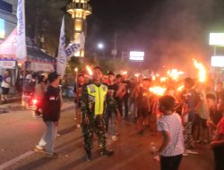 Polres Indramayu dan Kodim  Patroli  Dimalam Takbiran Idul Fitri 