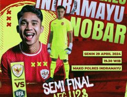 Dukung Timnas, Polres Indramayu Gelar Nobar
