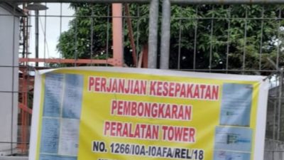 Warga Jalan Abri Panyabungan II Minta Tower Indosat Segera Dibongkar