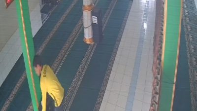 Maling Gasak Uang Amal Masjid Jutaan Rupiah di Mompang Julu