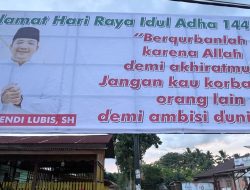 Baliho Ucapan Idul Adha Ketua DPRD Madina Bertuliskan Penuh Makna 