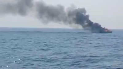 Kapal Mina Sumitra Dari Indramayu Terbakar