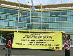 Aliansi Mahasiswa Desak Golkar Cabut Rekomendasi Syamsuar Sebagai Bakal Calon Gubernur Riau