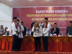KPU Tetapkan Nomor Urut Calon Bupati Madina