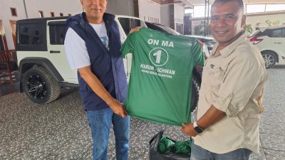 Ribuan Kaos Onma Dibagikan ke Kordinator Pemenangan Linggabayu