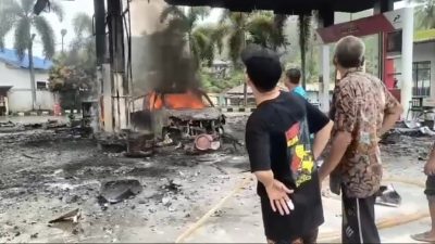 Kebakaran SPBU Aek Garingging, Polres Madina Lakukan Penyelidikan