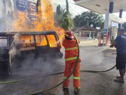 Kasus Kebakaran Minibus di SPBU Natal Belum di Proses Hukum 