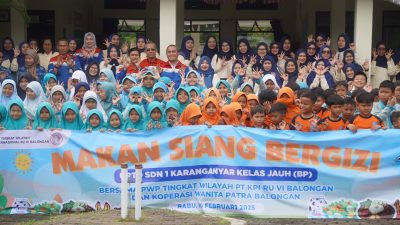 PWP dan KWP Kilang Pertamina Balongan Gelar Makan Siang Bergizi bersama Ratusan Siswa SD