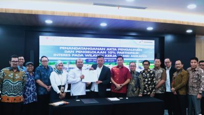 Perkuat Ekonomi Daerah, PHE Jambi Merang Resmi Alihkan 10% Saham Migas ke BUMD Sumsel