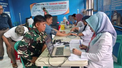 Sinergi Kemanusiaan: Kodim 0616 Indramayu Donor Darah di HUT PWI ke-80