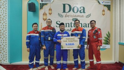 Doa bersama dan Santunan, Upaya Spiritual Pekerja Pertamina Patra Niaga Kilang Balongan Wujudkan Keandalan dan Keselamatan Operasional