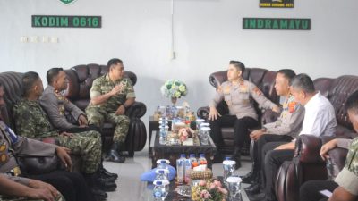 Perkuat Sinergitas, Kapolres dan Dandim Indramayu Gelar Silaturahmi Hangat di Kodim 0616
