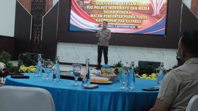 Sinergi Polri dan Media Warnai Malam Pengantar Purna Tugas Dua Perwira Polres Indramayu